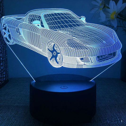 Porsche sports car 3D figure remote control lamp