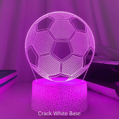 Football 3D figure remote control lamp