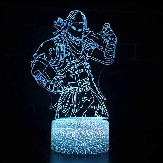 Raven 3D figure remote control lamp