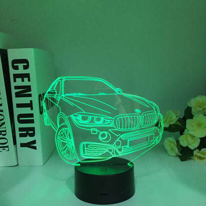 Suv Bmw X6M sports car 3D figure remote control lamp