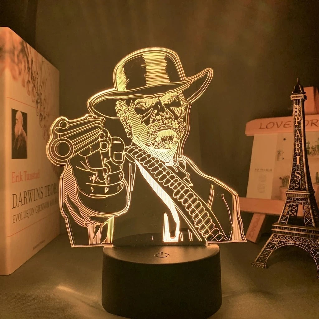 Arthur Morgan Red Dead Redemption 3D figure remote control lamp