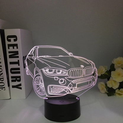 Suv Bmw X6M sports car 3D figure remote control lamp