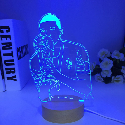 Kylian Mbappe world cup 3D figure remote control lamp