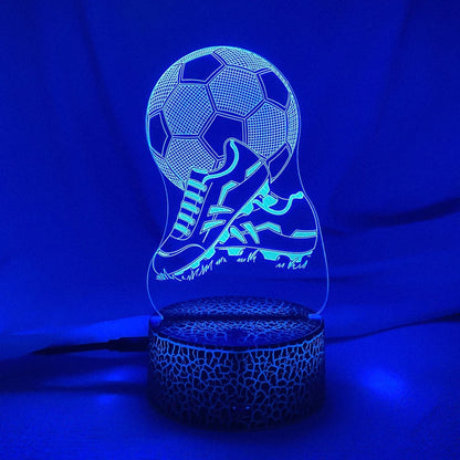 Football and boots figure 3D remote control lamp