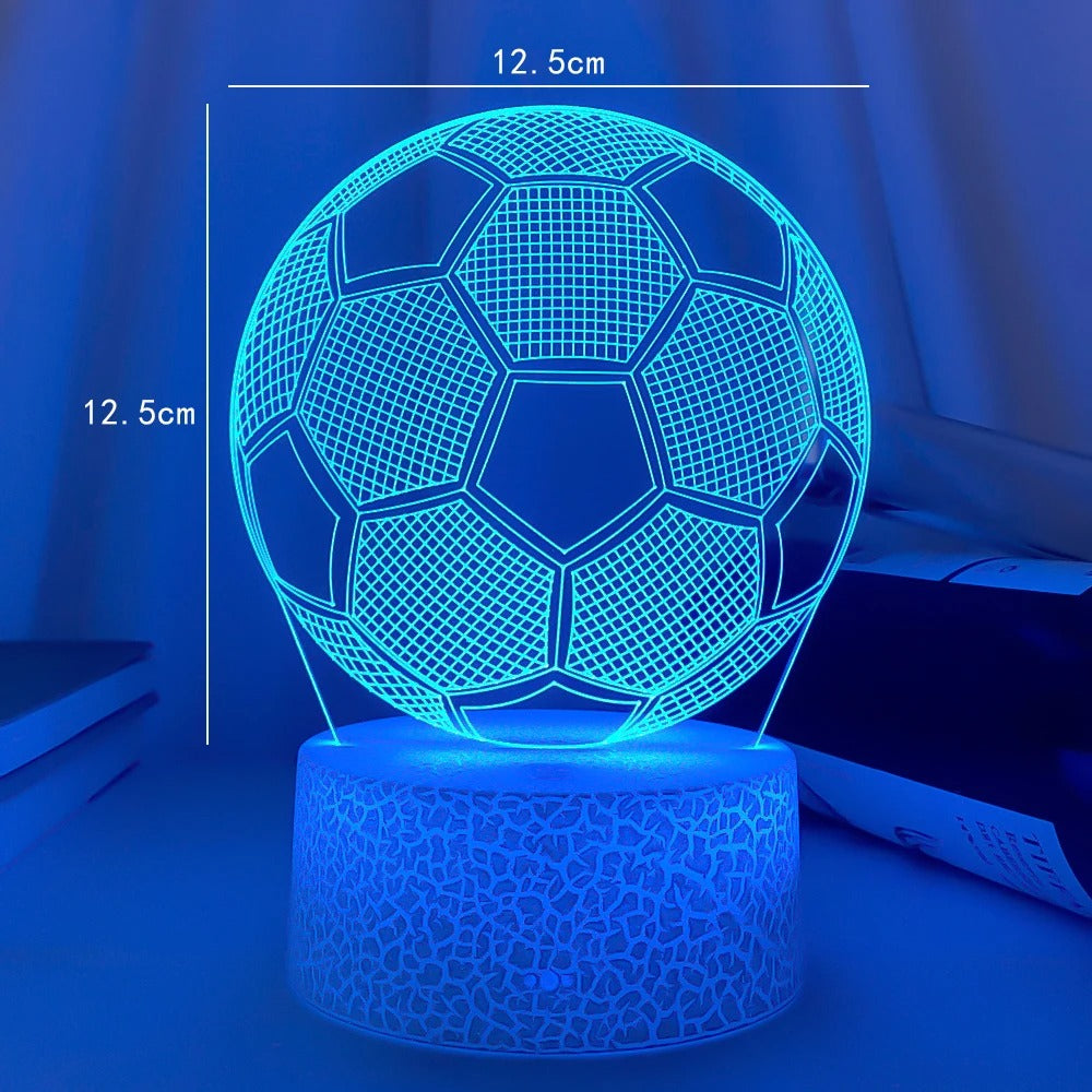 Football 3D figure remote control lamp